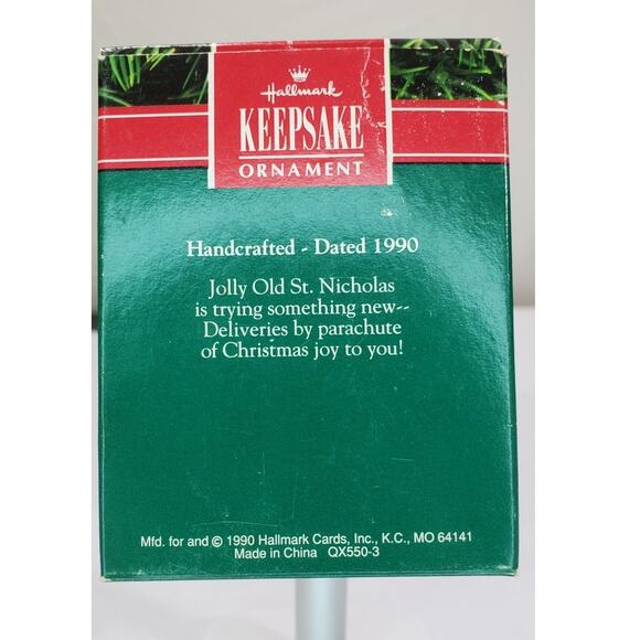 Vintage 1990 Hallmark Keepsake "Joy Is in the Air" Santa Ornament - Picture 7 of 7